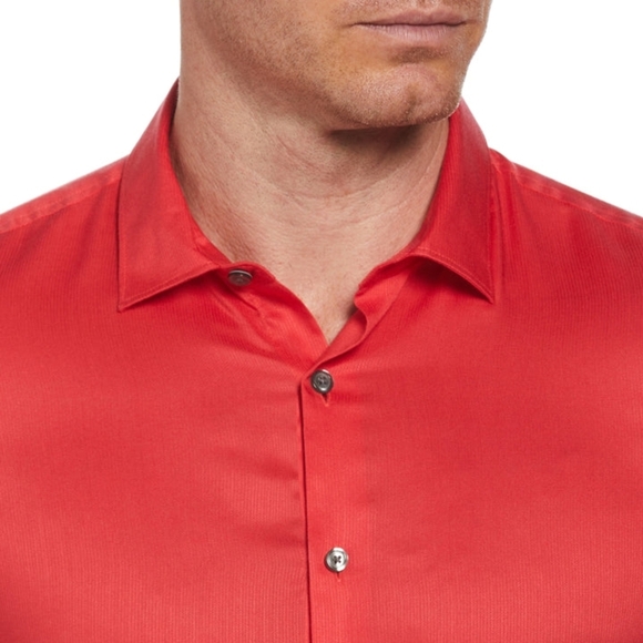 Perry Ellis Haute Red Button Up Short Sleeve Shirt Size XXL - Picture 2 of 8
